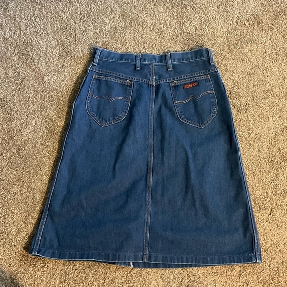 Vintage Wrangler No Fault Denim Jean Skirt 16 - runs small - Picture 2 of 7